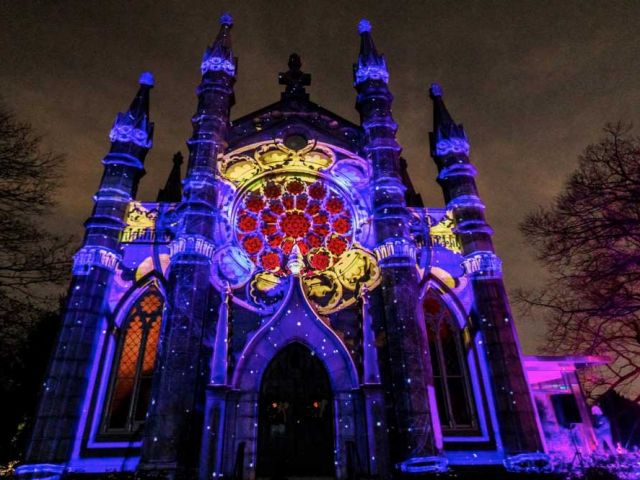 mount auburn cemetery projection mapping